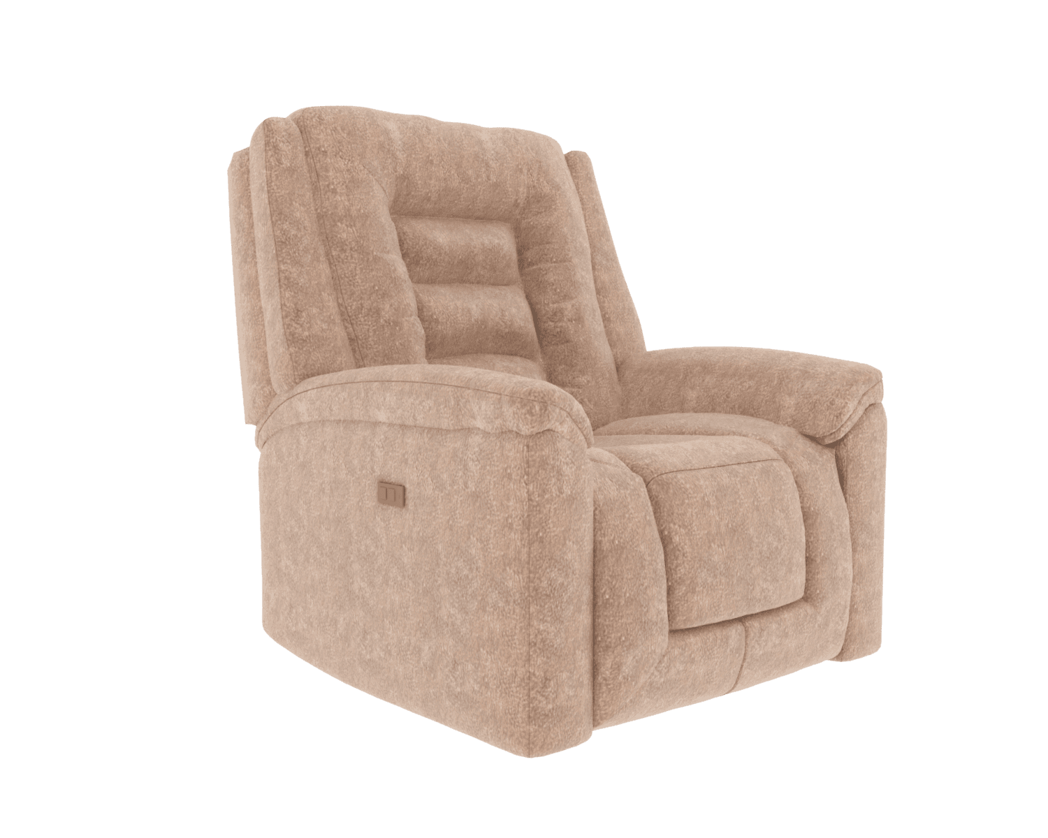 1. 3D Render of Grid Iron Recliner Side